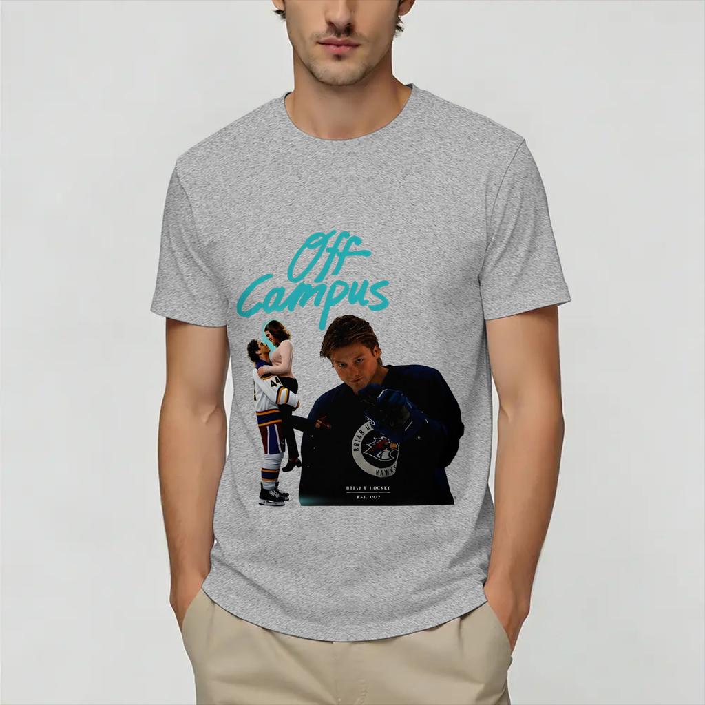 Briar U Hockey Off Campus Pure Cotton TShirt For Unisex Summer T Shirts ONeck Hippie Tee Shirt Plus Size Hot Sale Tops