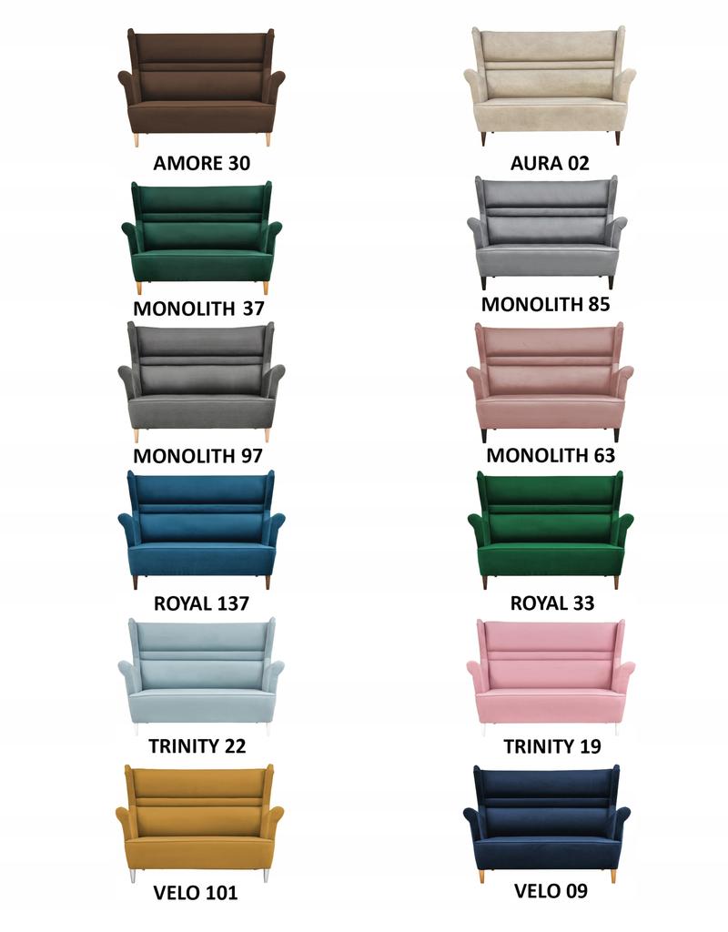 Sofa Wing Sofa Zoja Scandinavian Non-folding Family Meble Green But