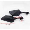 Motorcycle Black Left and Right Rearview Side Mirror For KAWASAKI NINJA 250R EX250 2008-2013