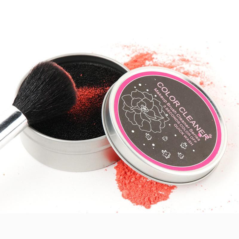 Make-up Pinsel Reiniger Schwamm Entferner Aluminium Reinigungsmatte Box Pulver Waschen Scrubber Clean Kit