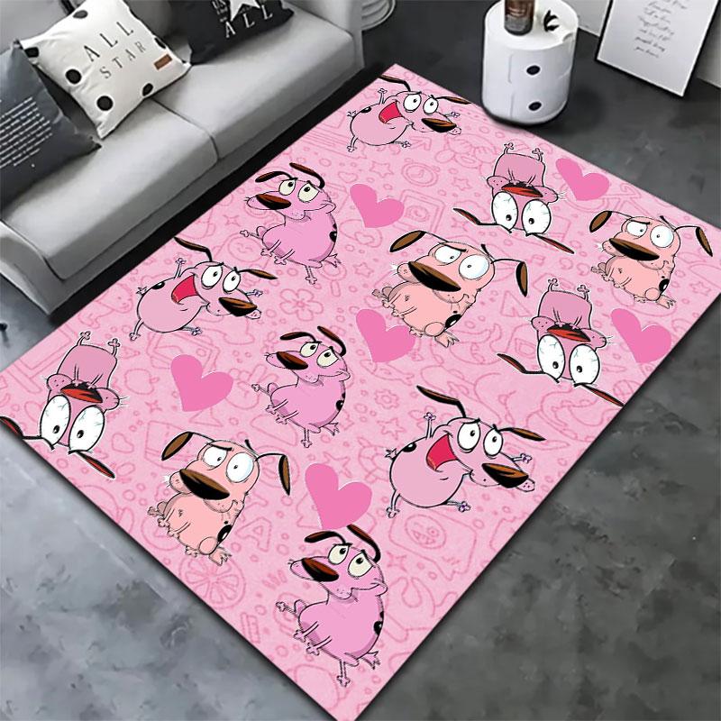 Courage the Cowardly Dog Carpet Rug for Living Room Bedroom Home Sofa Decoration,Kids play Non-slip Floor Mat