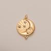 DIY Pendant Accessories Star Moon Love Pendant Necklace Copper Gold Plated Color Preserved