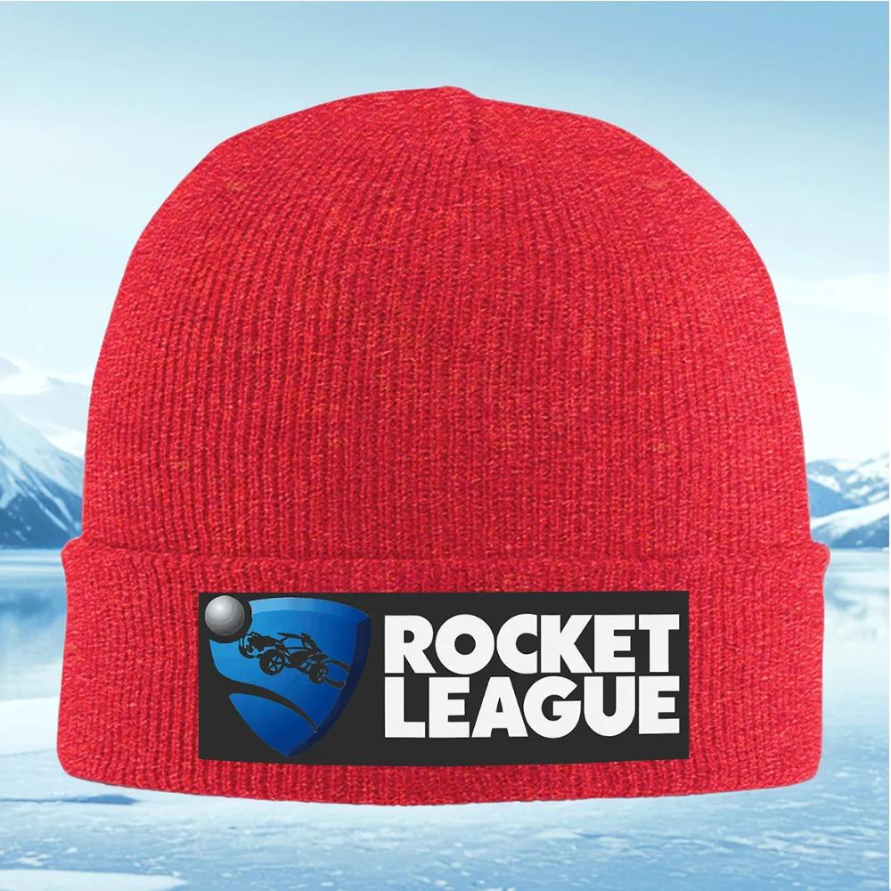 Car ball blue shield Rocket League game Unisex Women Unisex Knitted Hat Beanie Pullover Cap Winter Thermal Warm Christmas Outd