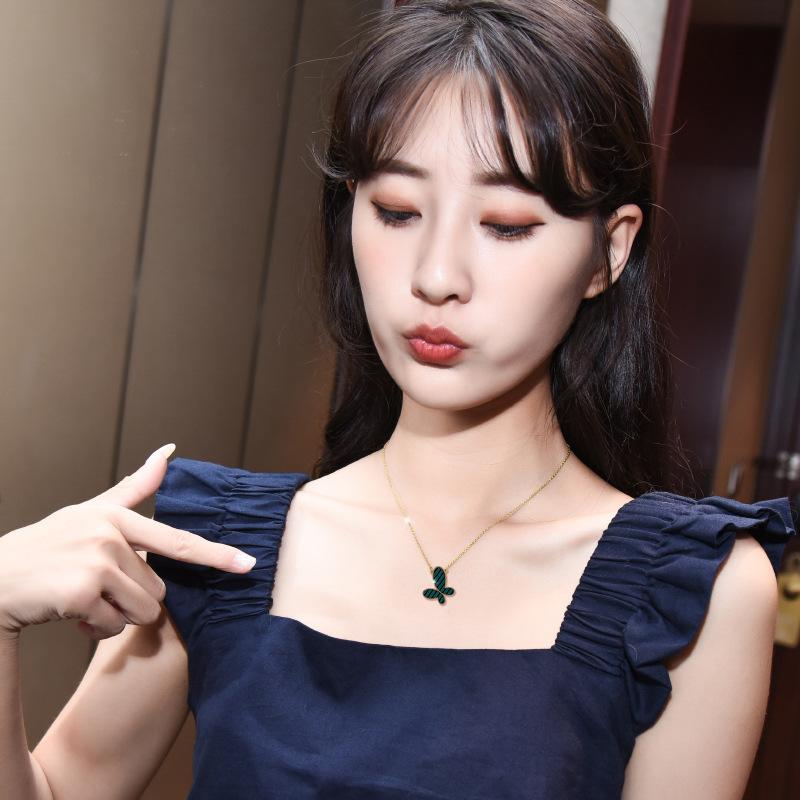 Butterfly Striped Versatile Necklace For Women Modern Korean Style Accessory For Giving Gift