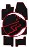 Velour Floor Mats with Red Edge For: Nissan Qashqai +2 Crossover (2007-2013)