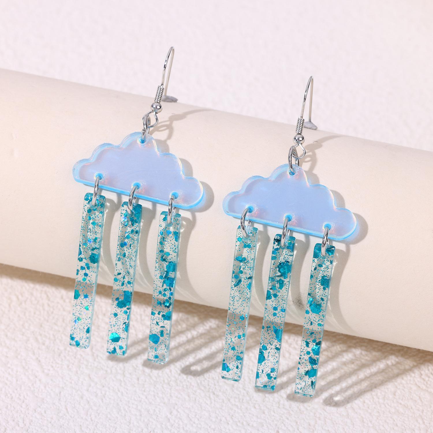 Korean Simple Temperament Cute Cloud Rainbow Earrings Personalized Color Earrings Earrings Earrings Earrings