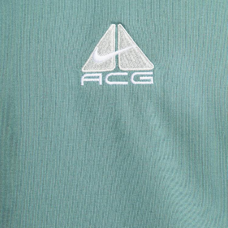 Nike ACG Lungs Solid Button Crew Neck Sweatshirt Men Tops Teal DR7754-379