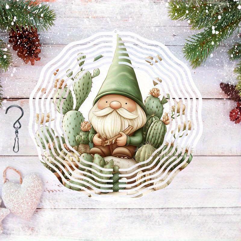 10 Zoll Hängender Windspinner mit 360-Grad-Haken für Balkon-Gartendekor Frühling Sommer Außendekoration