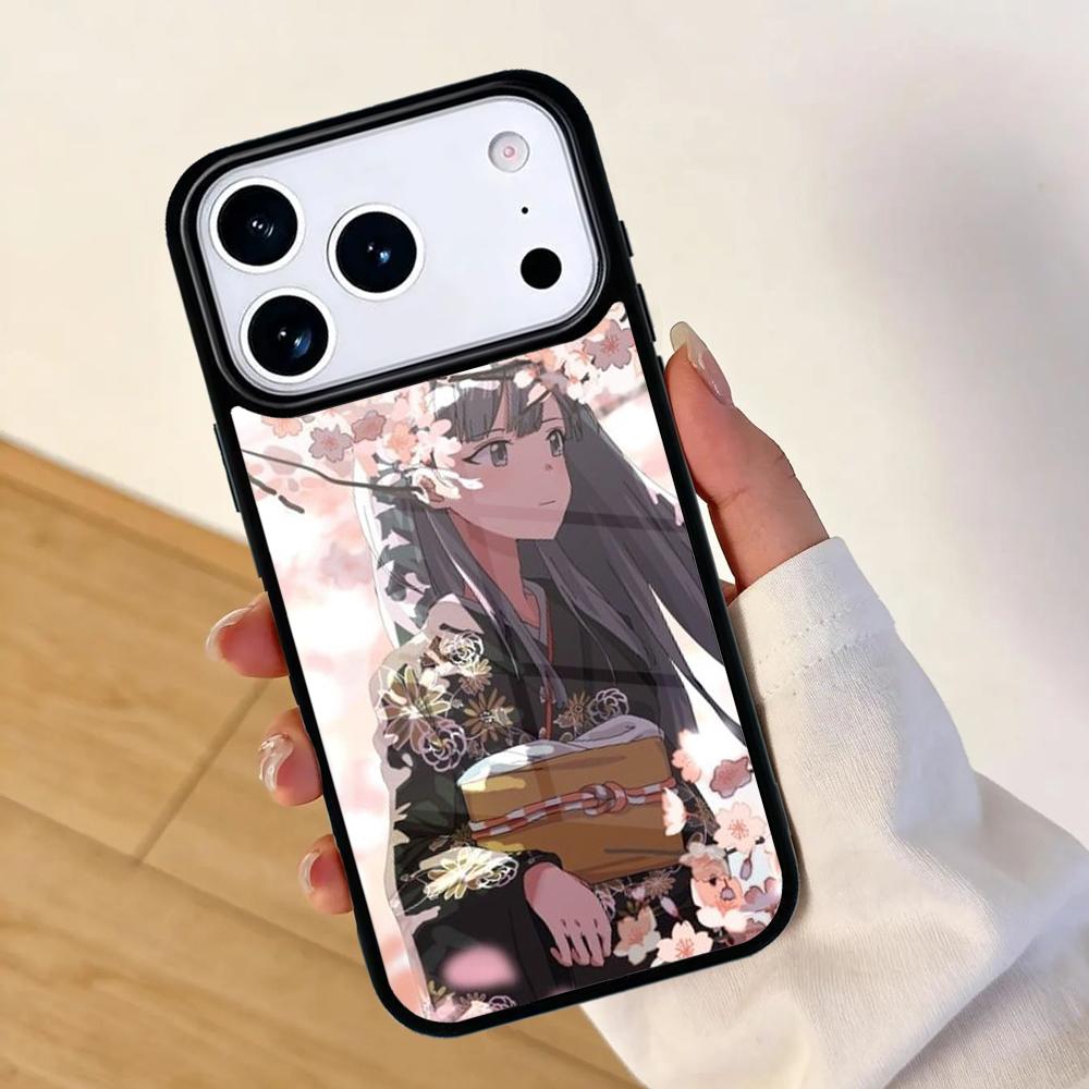 Japanese Sakura Anime Girl Mobile Phone Case for IPhone 17 AIR 16pro Max 15 14 13 12 11 Bumper Cover