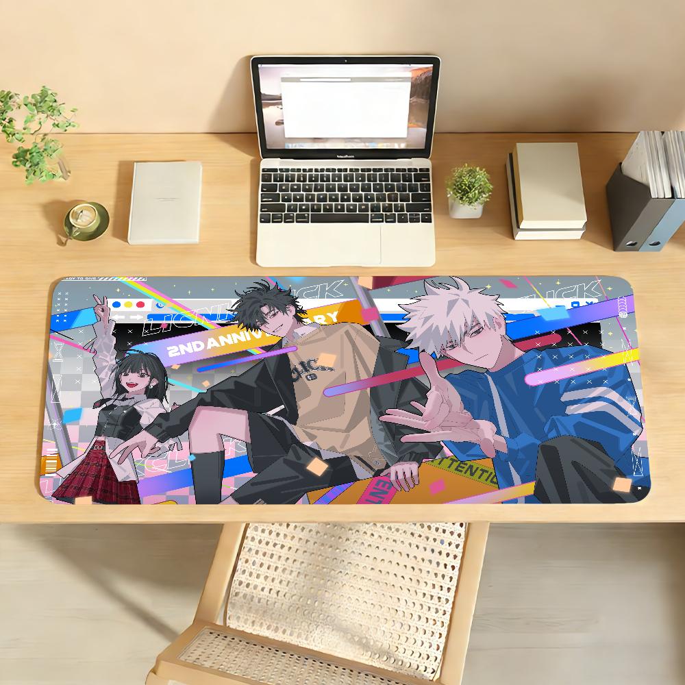Anime L-Link Click Mouse Pad Non-slip Rubber Gamer Balance Computer Mat Decoracion Deskmat Laptop Office Large