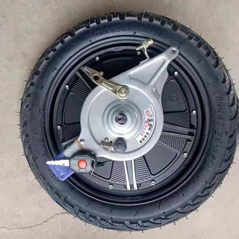Electric Vehicle 350W 48V 14X2.50 Brushless Hub Motor with Drum & Expansion Brakes - New Standard
