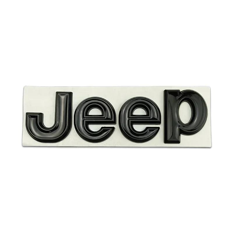 For Jeep Metal Car Front Trunk Side Emblem Sticker for Jeep Wrangler Tj Jk Jl Grand Cherokee Commander Renegade Liberty Compa