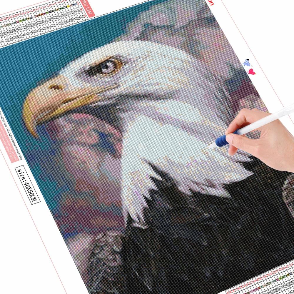 Diamond Art Painting Kits Eagle Diamond Embroidery Cross Stitch Animal Pictures Of Rhinestones Mosaic Craft Kit
