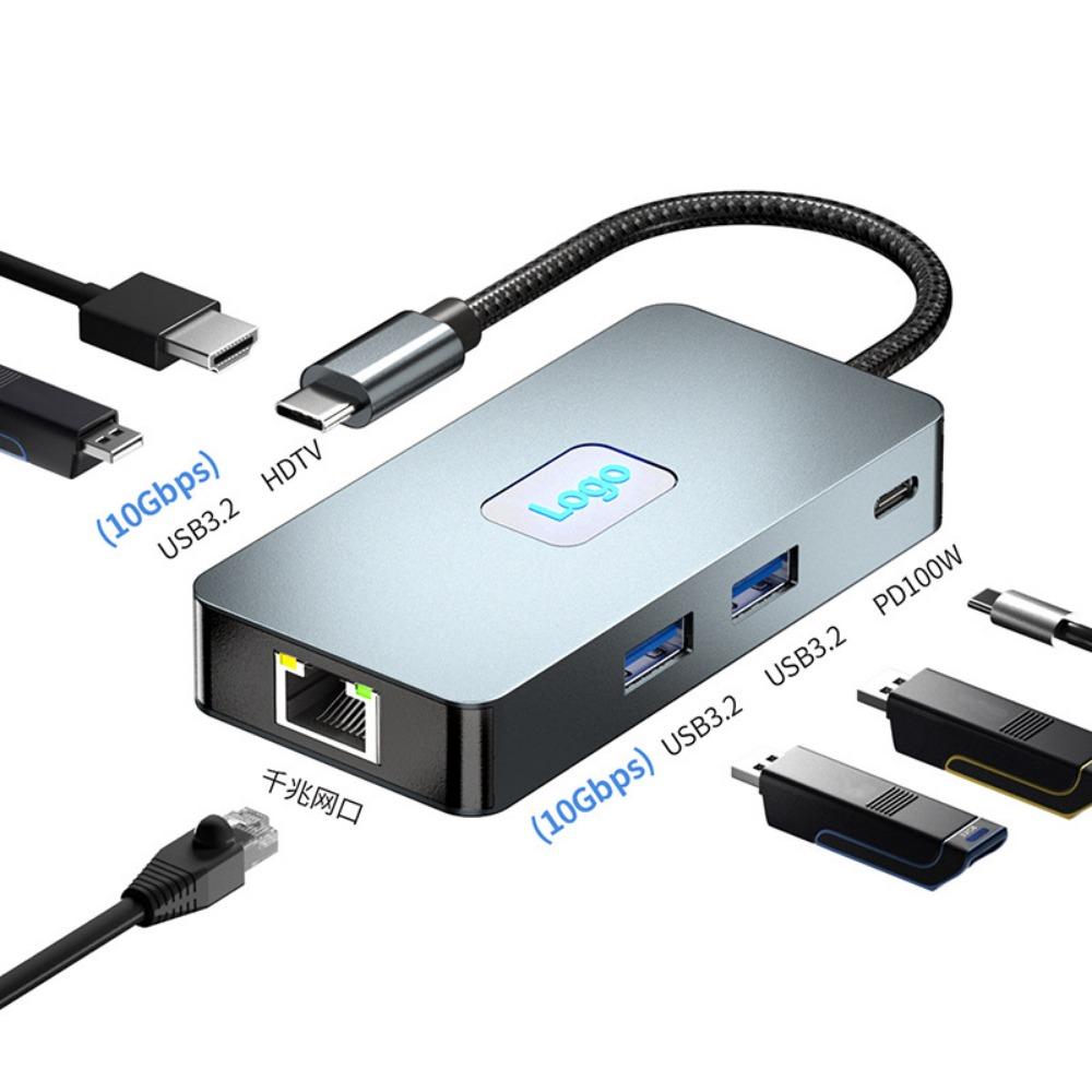 11 in 1 Type C Docking Station USB 3 2 Expander with Gigabit Ethernet Port for Laptop