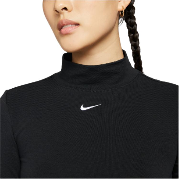 Nike Sportswear Collection Essentials Retro Long Sleeve T-Shirt Women Tops Black DD5883-010