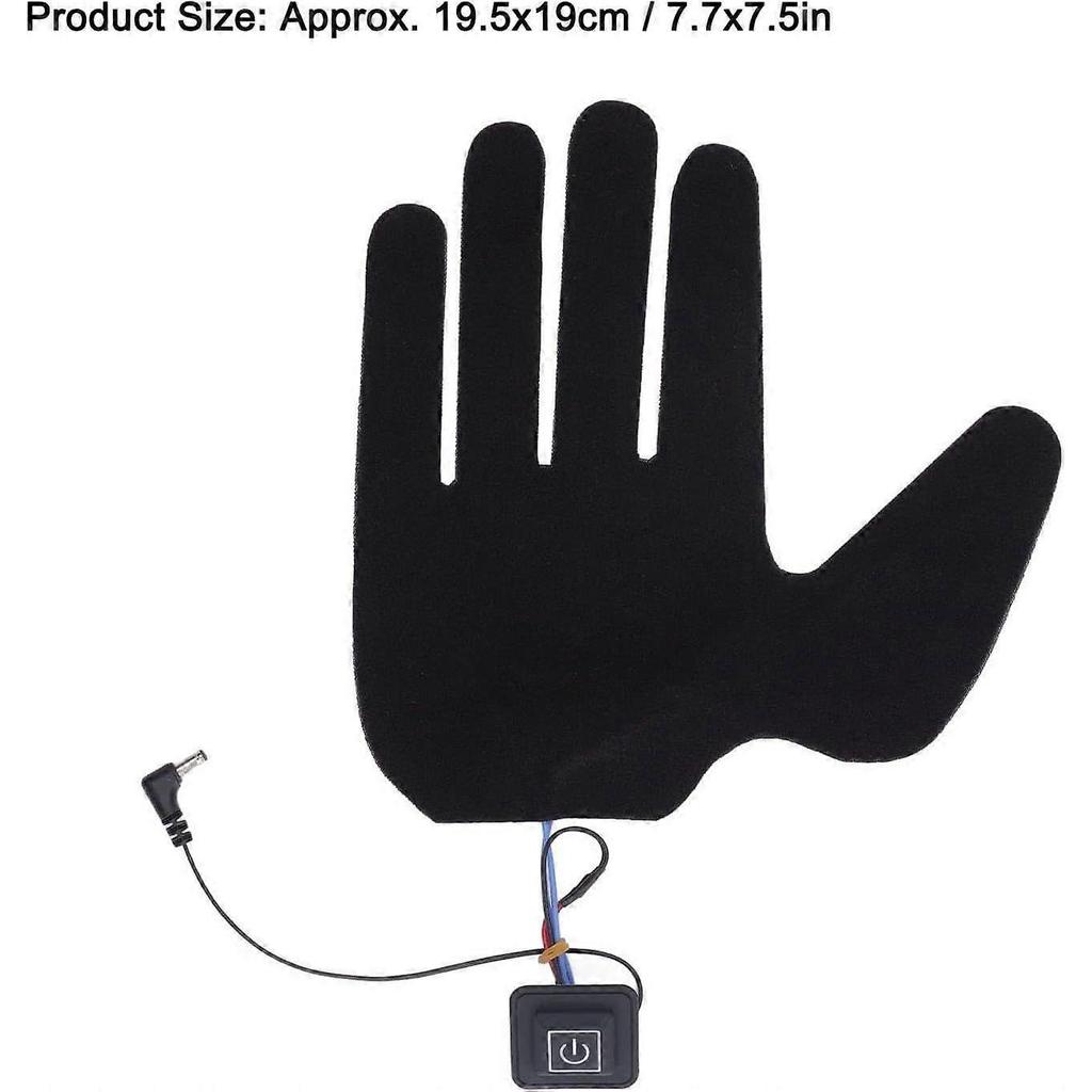 Heated Glove Liner, Electric Gloves Pad, 5 Finger Gloves Heater with 3