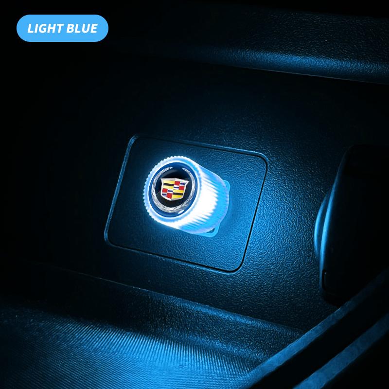Car Mini USB LED Ambient Light Decorative Atmosphere Lamps For Cadillac Logo Escalade CTS ATS SRX XTS XT5 STS CT5 CT6 BLS XLR