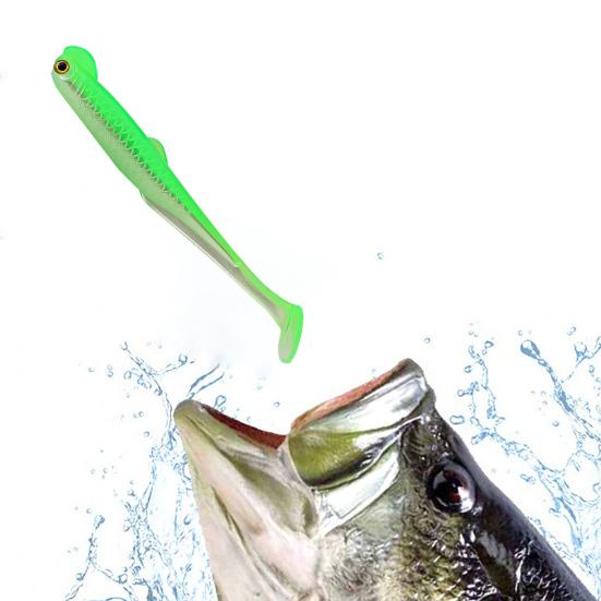 10 Stück Angelköder Weichköder Realistisch Aussehend Natürliche Schwimmhaltung T-Schwanz Künstliche Köder Swimbaits Angelausrüstung