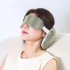 Dual Function U-Shaped Neck Pillow & Eye Mask for Travel and Naps - Dark Plaid Design