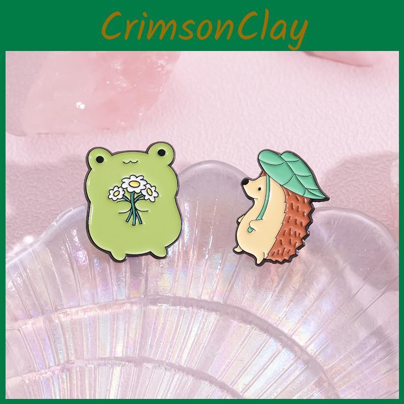 And Stylish Fun Animal Character Brooch In Frog Duck Rabbit Hedgehog Designs For Fashion Lovers