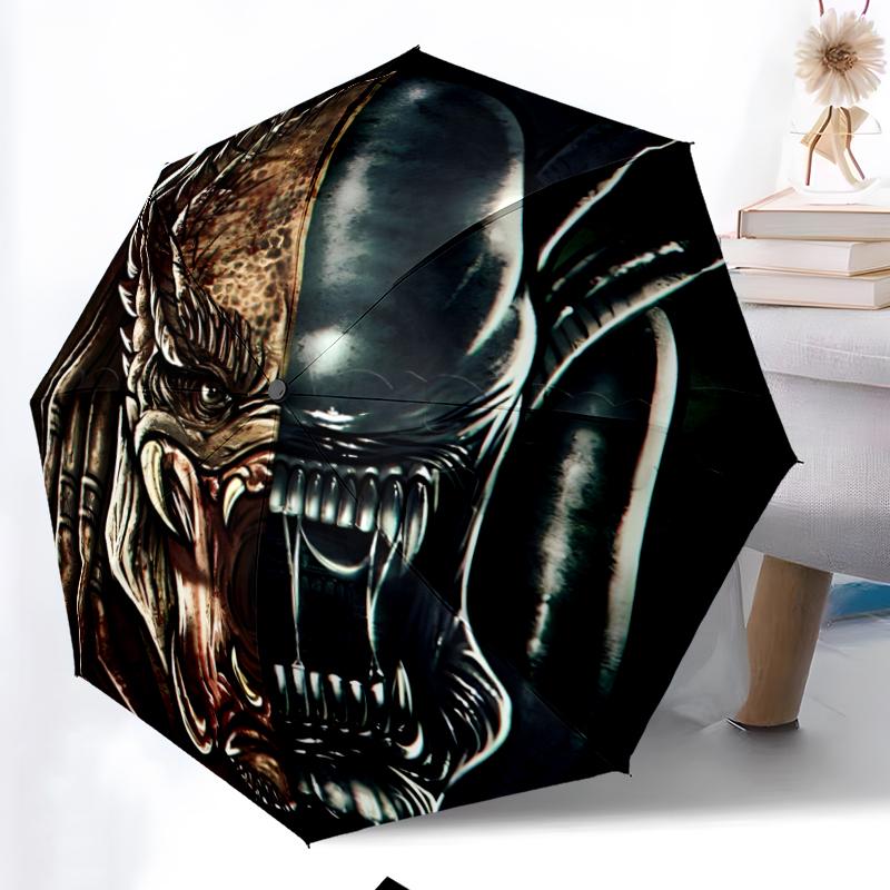 Alien Fashionable Automatic Opening/Closing Folding Umbrella. Portable and Foldable, Ideal for Gift, Travel, and Daily Use.