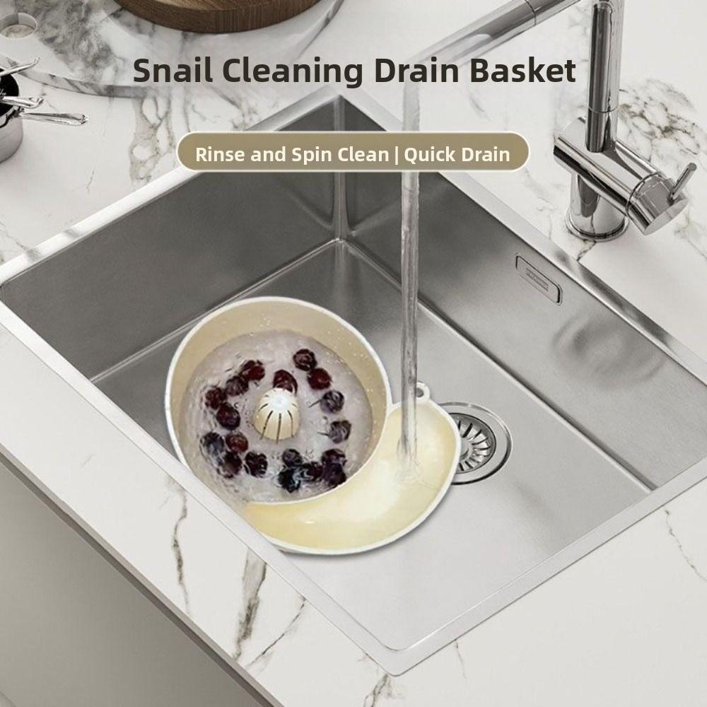 Snail Shape Vegetable Washing Basin Creative Fruit Storage Basket  Fruit Strainer