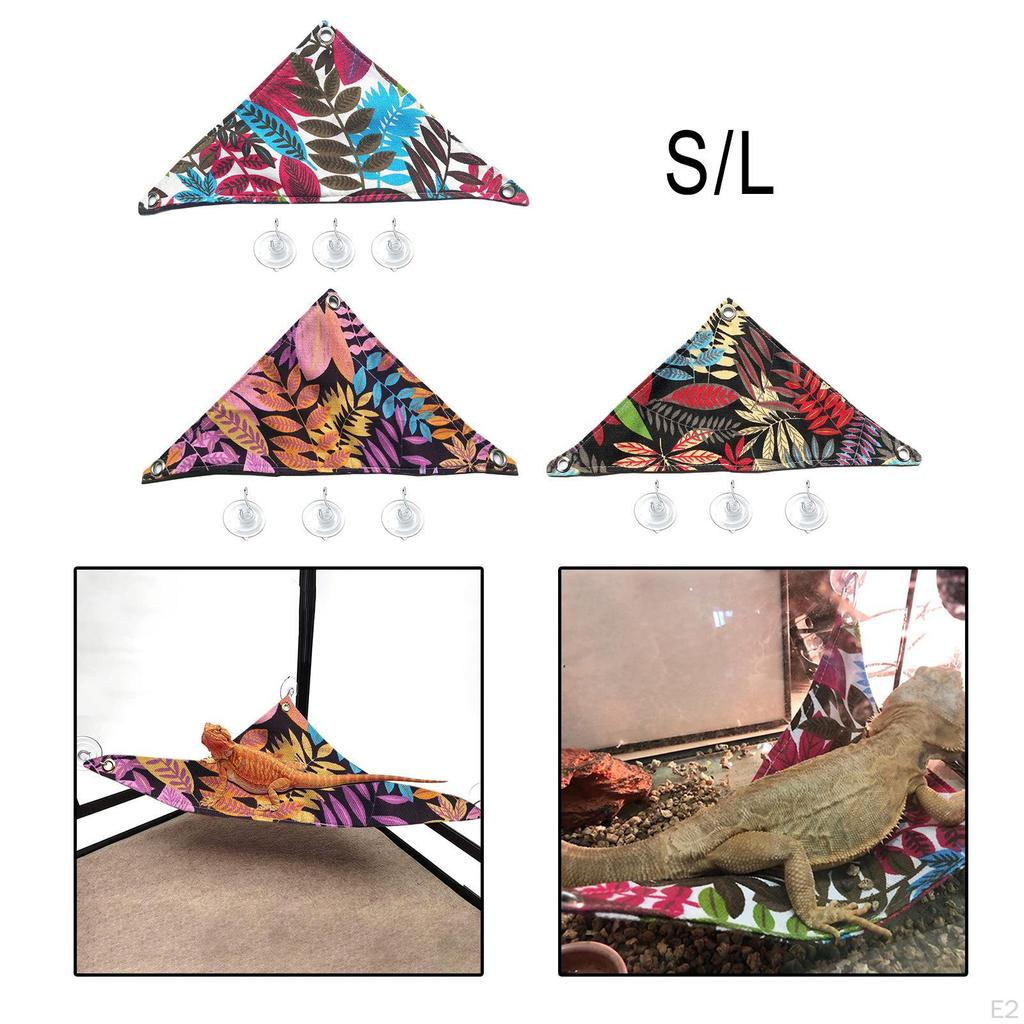 Bearded Dragon Hammock Reptile Lounger Ladder Terrarium Habitat Decoration