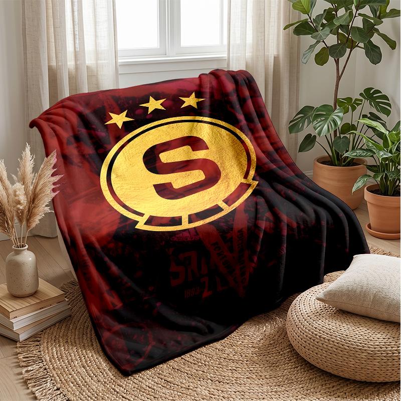 Sparta Prague Theme Blanket Soft Flannel Fleece Blanket Warm Lightweight Throw Blanket for Home Sofa Bed