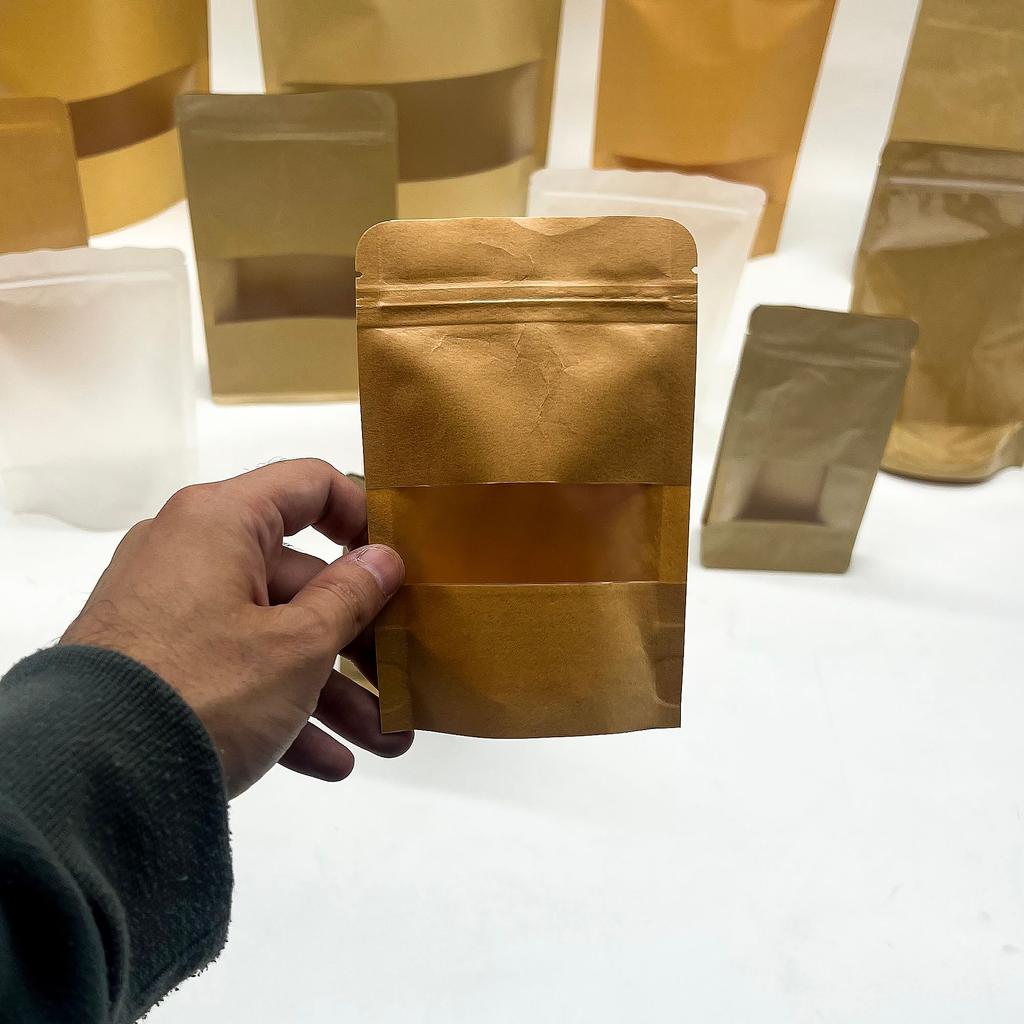 6x Kraft Window Bag 10x16 Cm (10 Pcs)