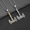 European and American Nordic Viking Double-sided Axe Pendant European and American Men's Fashion Pendant Necklace Jewelry 2026
