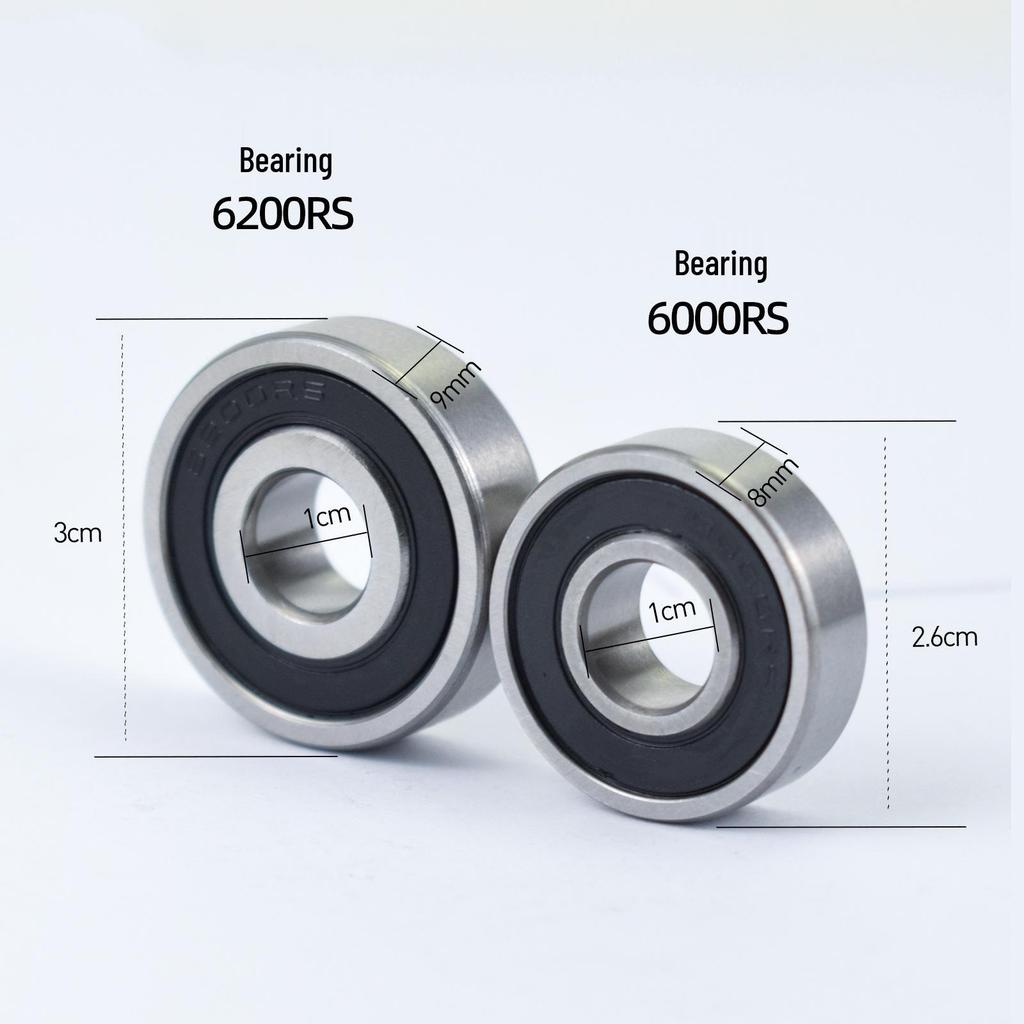 Mountain Bike Ball Bearing Conversion Kit for Front and Rear Axles (6000RS, 6200RS)
