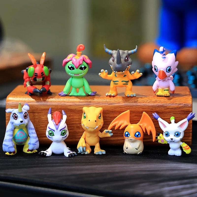 Discover Intime Unisex Hot 9Pcs/Set Digimon Digimon Adventure Anime Figure Model Pvc Collection Ornaments Statue Dolls Birth Date Toy Gifts Gifts