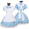 Alice Fantasy Země Zázraků Modré Světlo Zvuk Lolita Služebná Šaty Halloweenské Služebná Šaty Služebná Šaty Výkonnostní Šaty