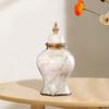 Ceramic Flower Vase Ornament ,Floral Arrangement ,Storage Jar ,Traditional Porcelain Storage for