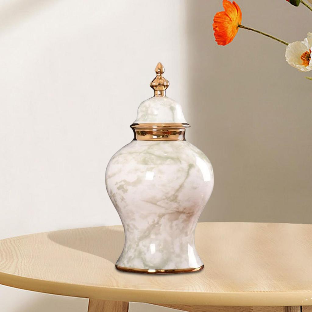Ceramic Flower Vase Ornament ,Floral Arrangement ,Storage Jar ,Traditional Porcelain Storage for