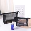 Large Capacity Mesh Makeup Bag Zipper Storage Toiletry Bag Transparent Cosmetic Bag  Outdoor
