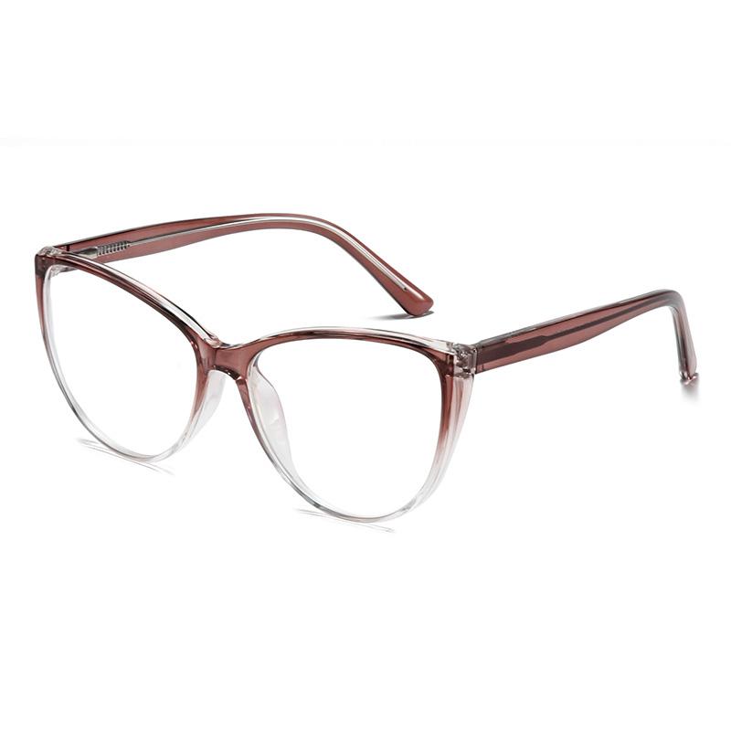

Big Frame Anti Blue Rays Cat Eye Nearsighted Glasses For Women Spring Leg Prescription Eyeglasses 0 -0.5 -0.75 To -6.0 0