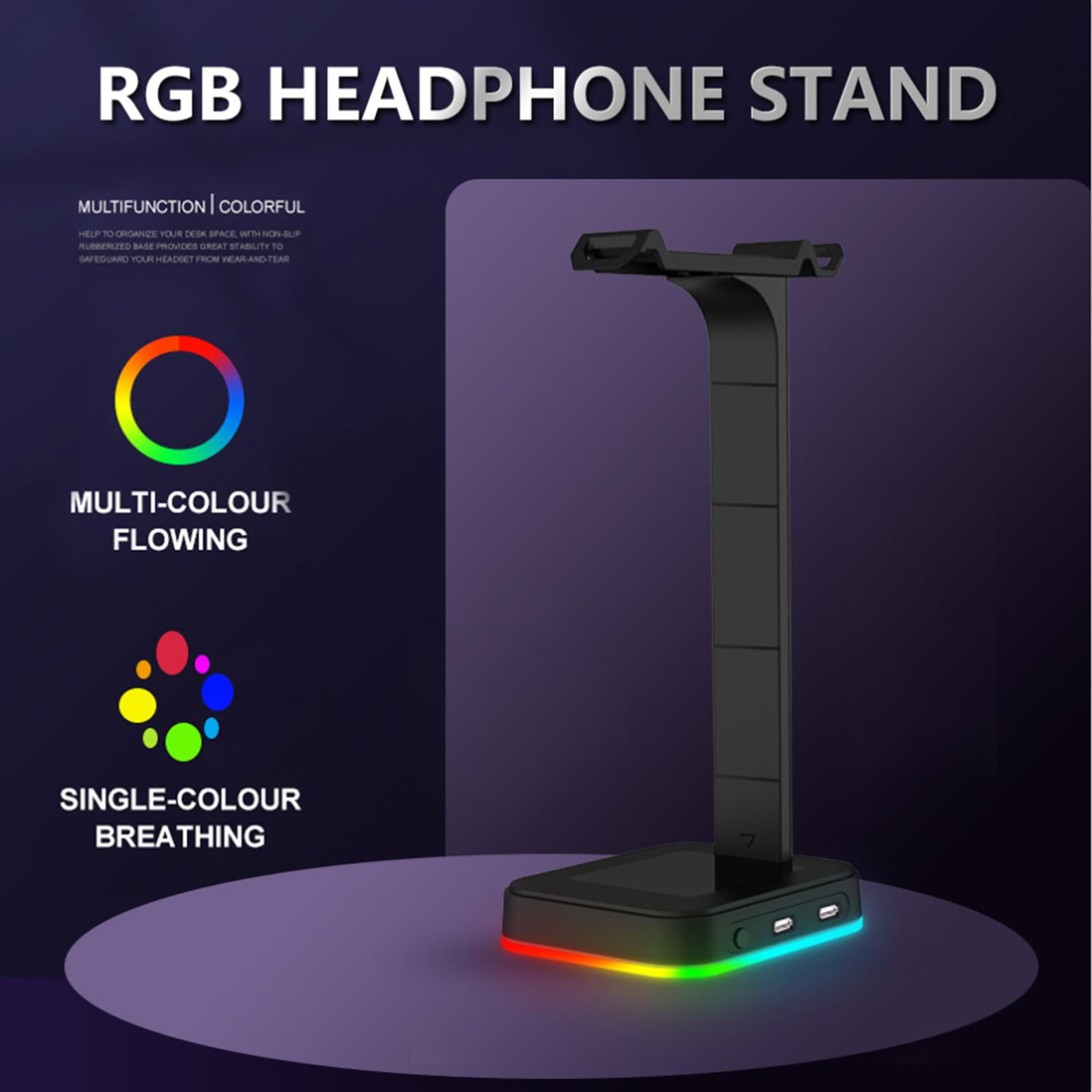 

RGB-подставка для наушников USB для игровой гарнитуры, подходит для настольных игр геймеров