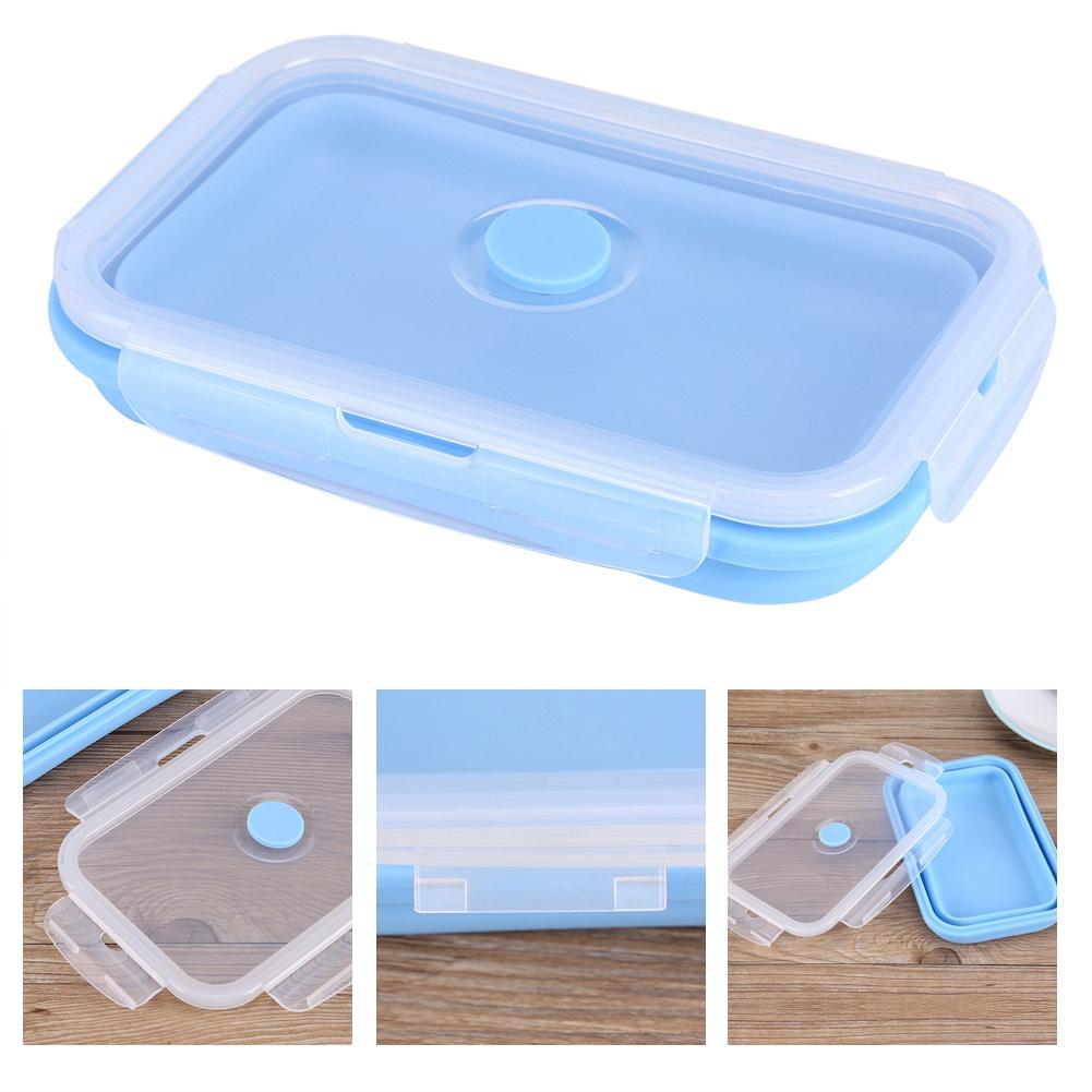 800ml Silicone Collapsible Portable Lunchbox Bowl Folding Food Storage Container Green