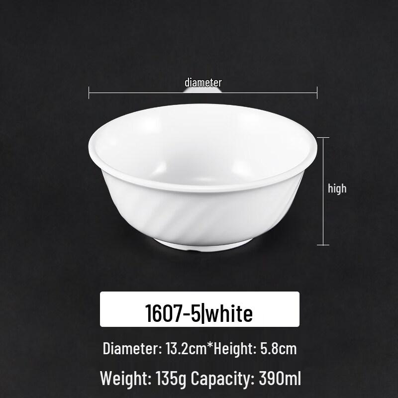 

Thickened White Melamine Noodle Bowl