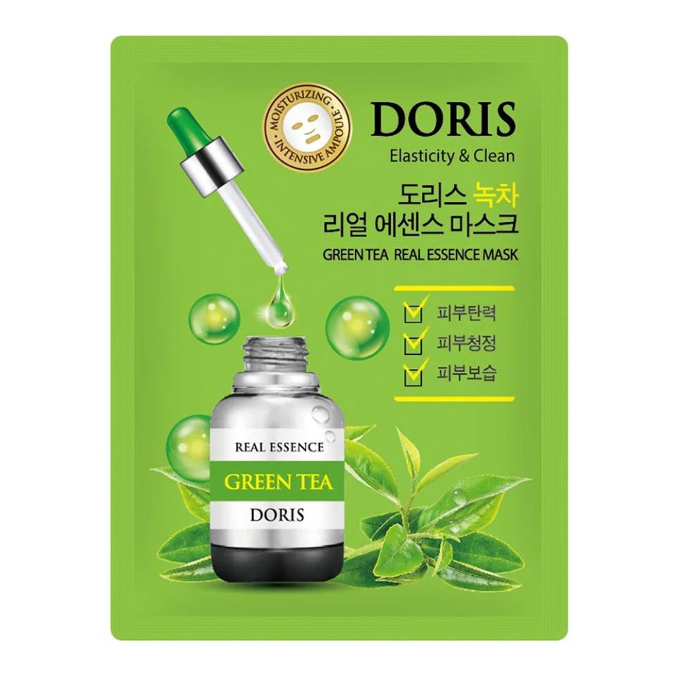

DORIS GREEN TEA REAL ESSENCE MASK Тканевая маска для лица с экстрактом зеленого чая