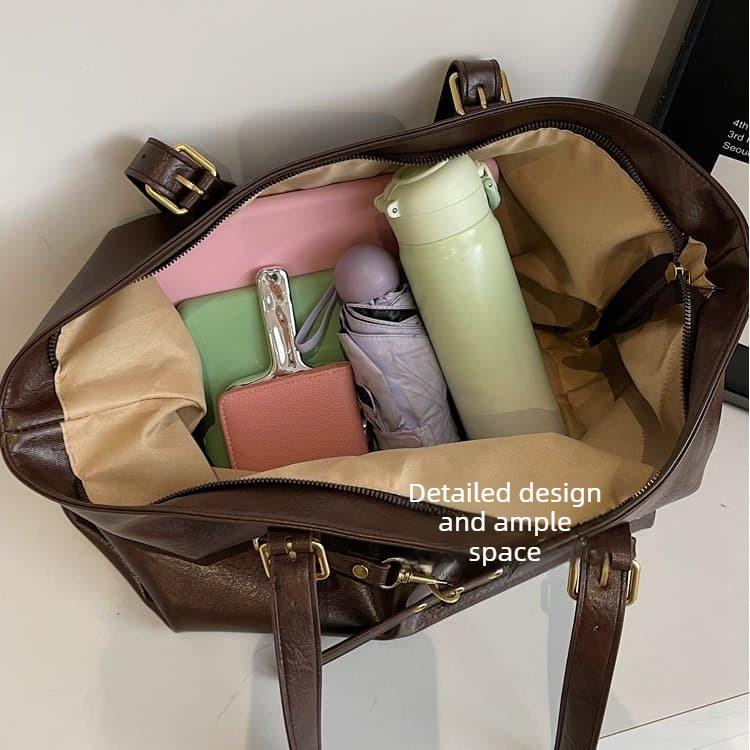 Bolso tote de gran capacidad para mujer, bolso de hombro cruzado