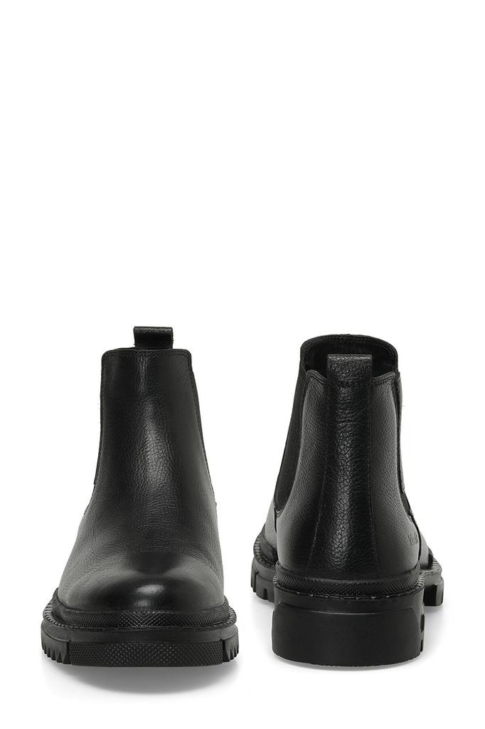 Men's Fashion Flat Heeled Booties Black Boat Shoes