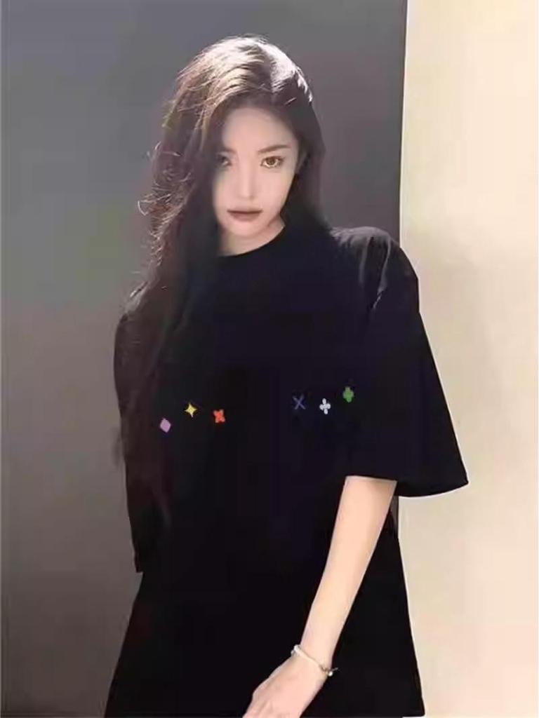 2025 Damen Trendiges Reines Baumwoll-T-Shirt mit Kurzen Ärmeln und Einseitiger Schulter