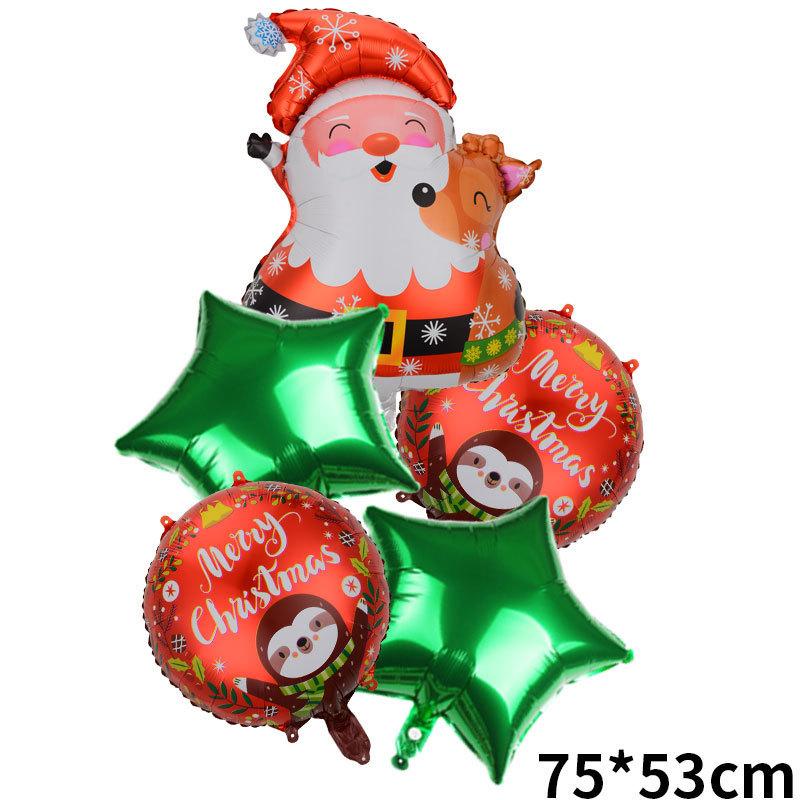 Weihnachtsballonanzug Weihnachtsmann Schneemann Elch Weihnachtsbaum DIY Weihnachts-Globos Kindergeschenke für Zuhause Neujahr 2024 Navidad Dekor