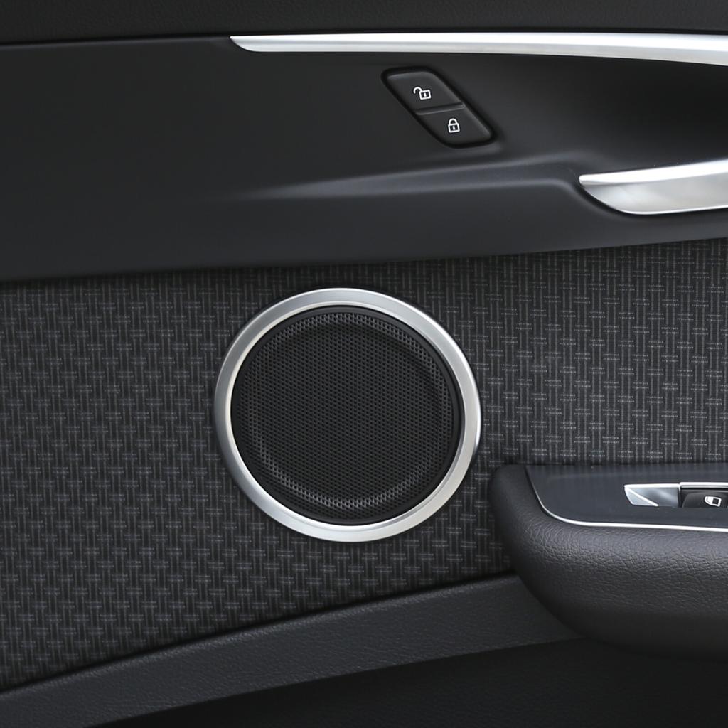 2PCS ABS Silver Door Horn Speaker Ring Cover Trim For Toyota Supra -24