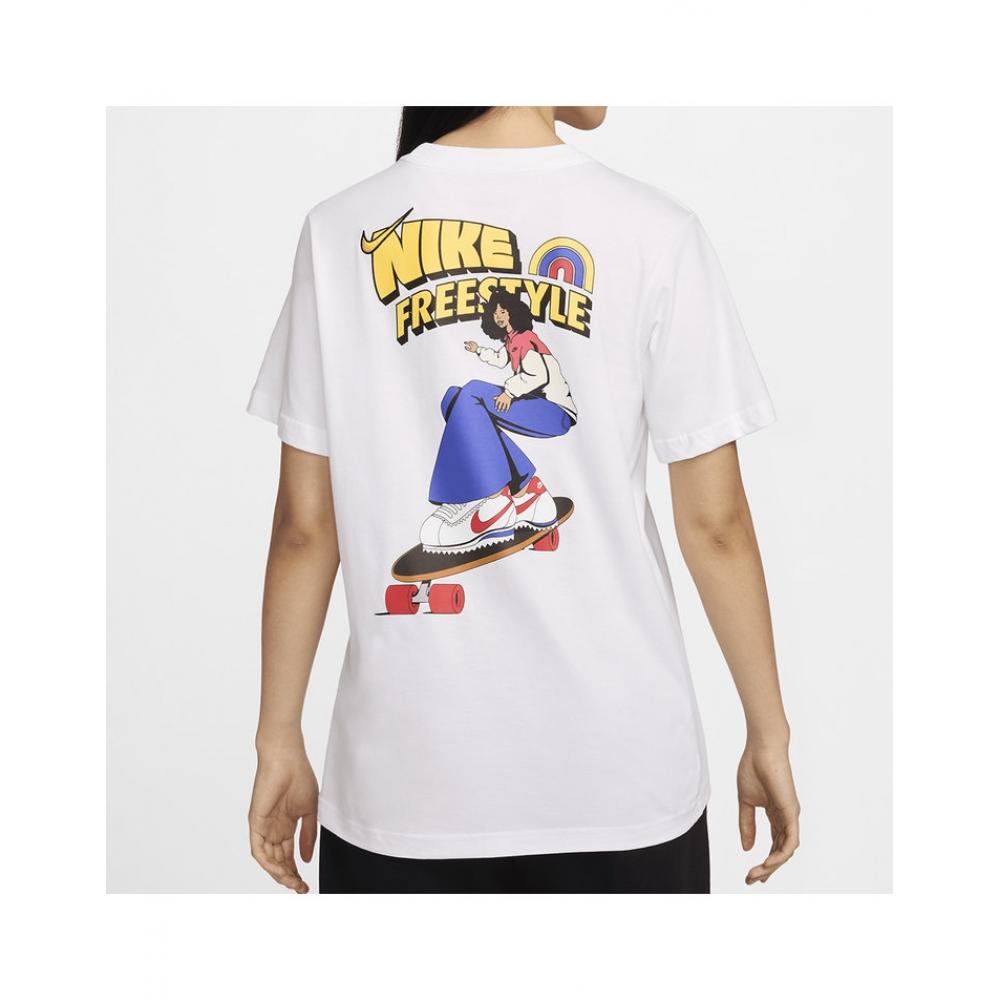 

Женская свободная футболка с коротким рукавом Nike HM5024 100 white/80