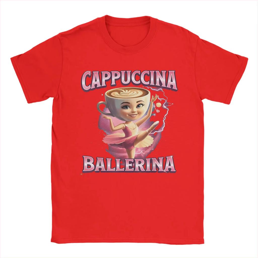T-shirts Drôles Cappuccina Ballerine Danseur Cappuccino Café Femmes T-shirt Harajuku Été T-shirts vêtements vintage gothique