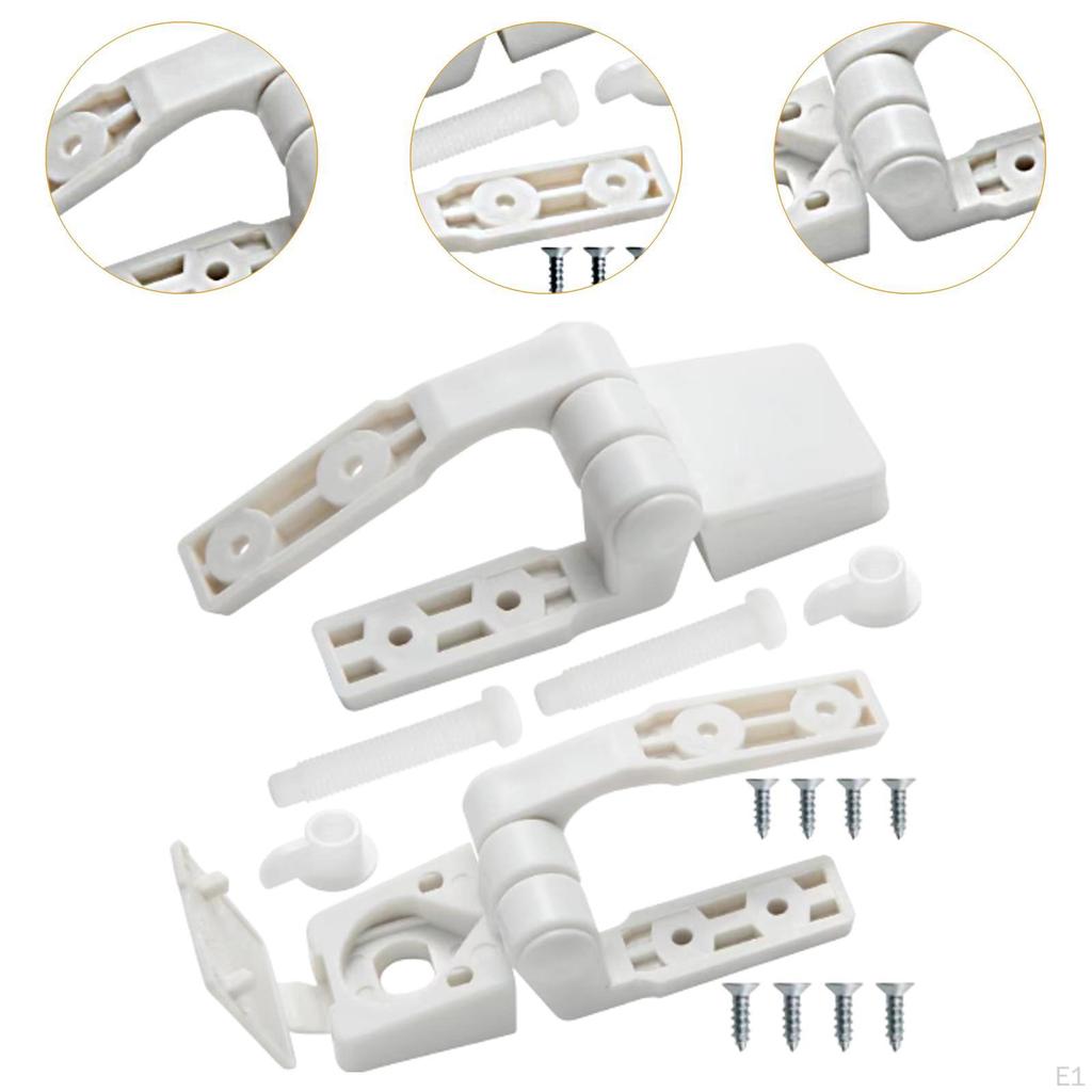 Toilet Lid Hinges Fixtures Set Hinge Bolt Screw Sturdy for Top Mount Seat Universal