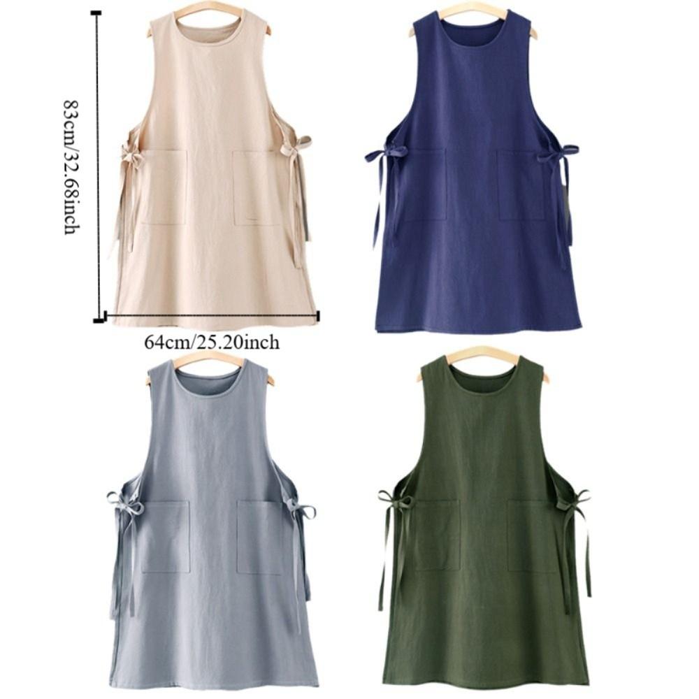 Șorț de Bucătărie Rezistent la Pete Bumbac Haine de Lucru pentru Copt Haine de Studio Haine de Gătit Salon